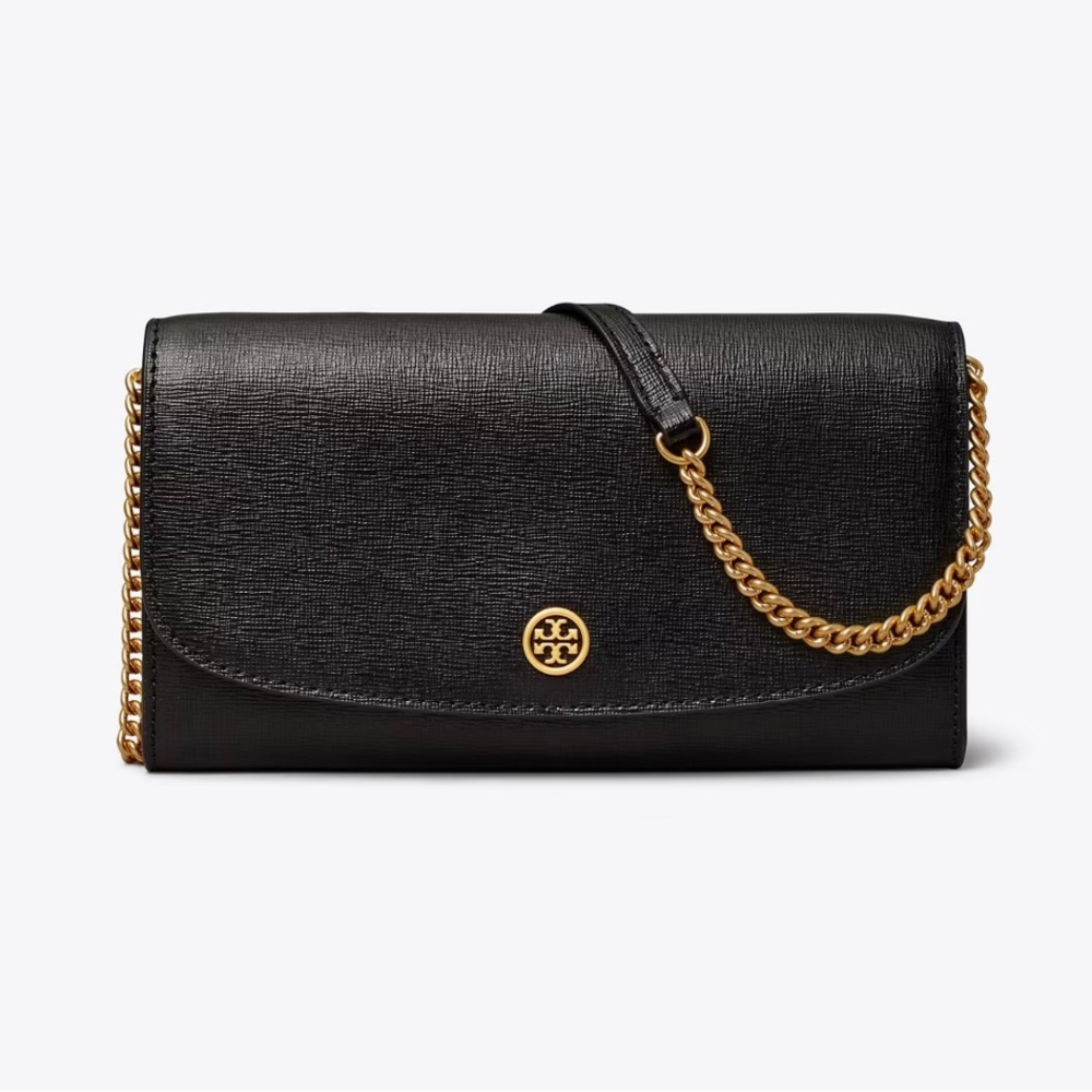 New Tory burch Robinson chain wallet.